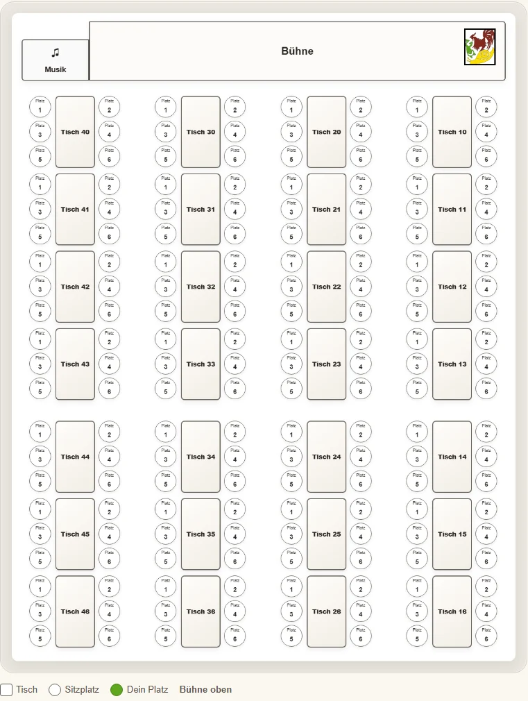 Digitaler Saalplan